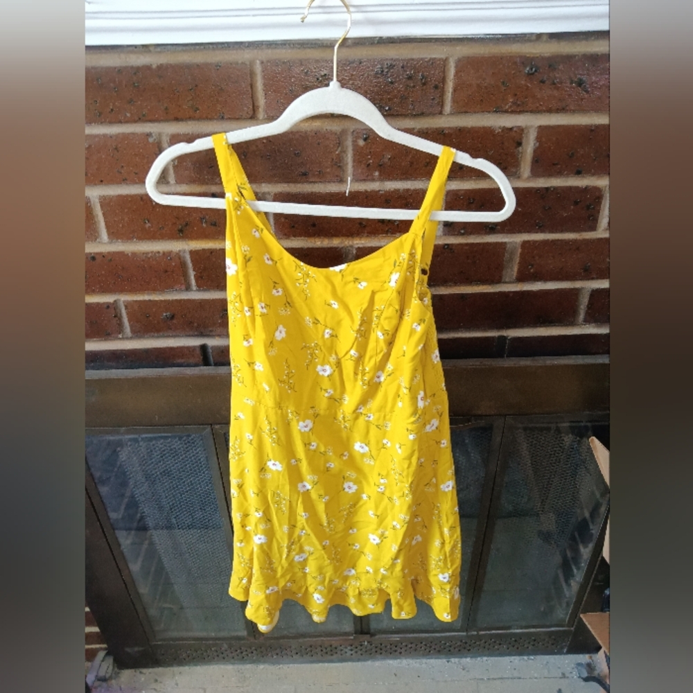 Old Navy Cami Floral Yellow Summer Dress M